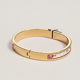 HERMES エルメス クリック ブレスレット ローズゴールド/クレ ベージュ